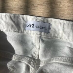 Zara Cream Denim Trousers